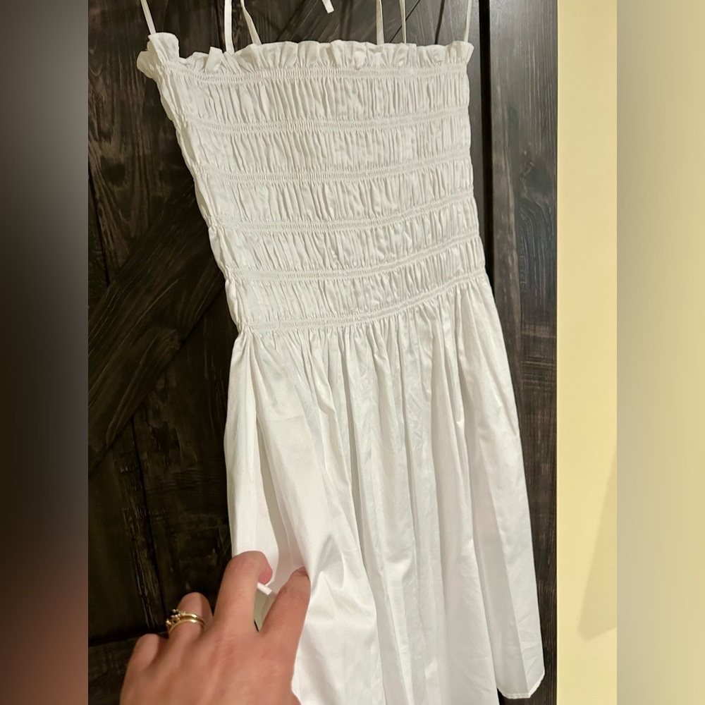 Tory Burch pull on White Dress with optional tie straps - Picture 3 of 5